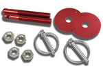 Red Hood Pin Kit Flip-Over Style Universal for Chevy, Ford, Mopar, Hot Rod, etc.