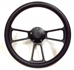 1968 -1982 Corvette Black Billet & Black Carbon Fiber Steering Wheel, Full Kit