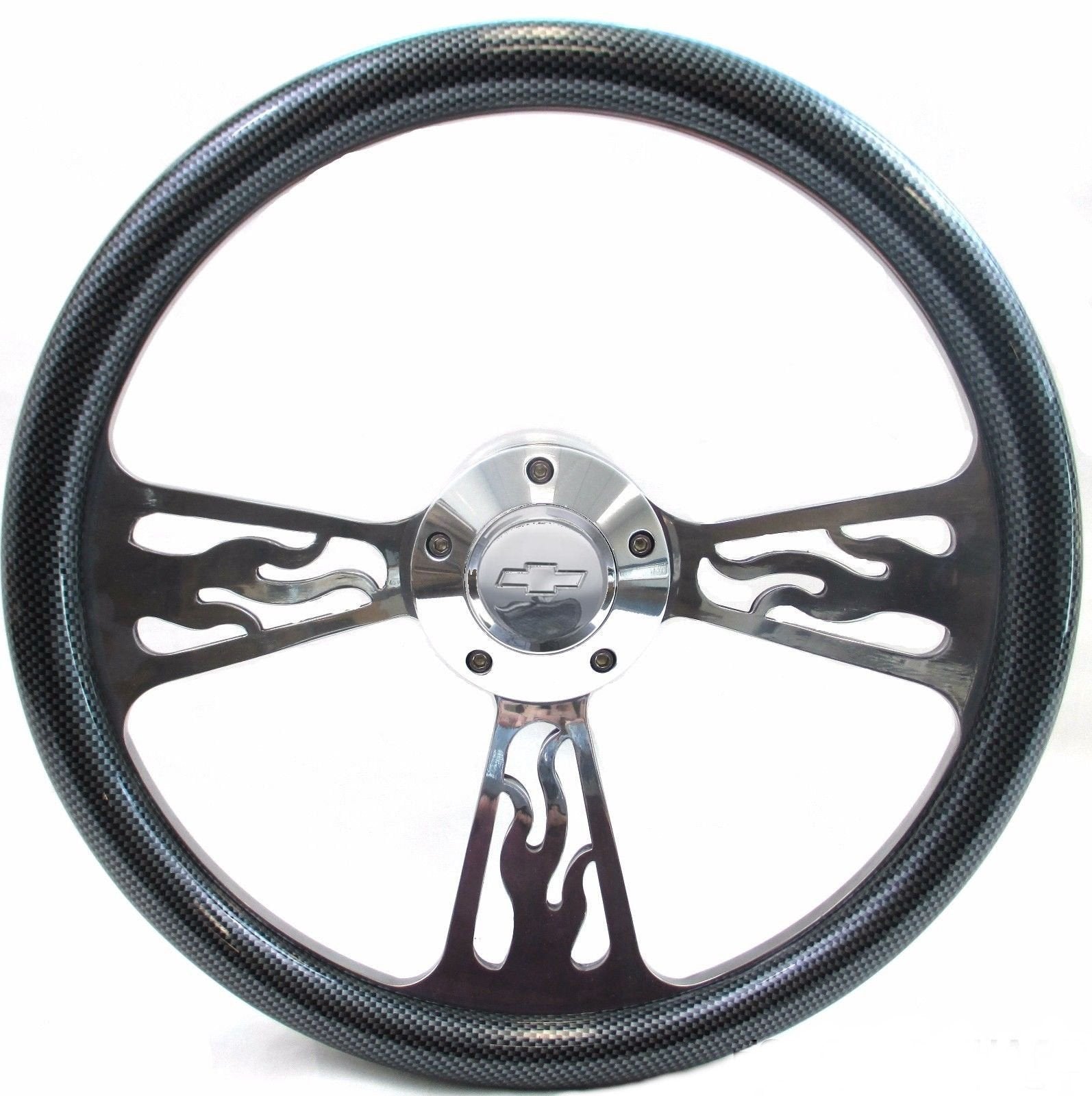1960 -1969  Chevy Pick Up Trucks Carbon Fiber & Billet Steering Wheel & Adapter