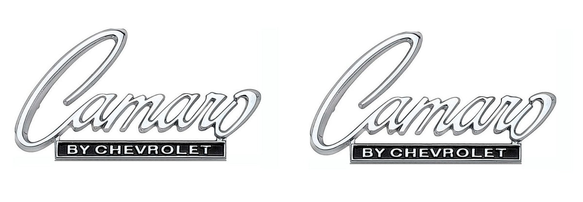 1968 - 69 Camaro by Chevrolet Header/Deck Emblem Set, Pair, #3916654