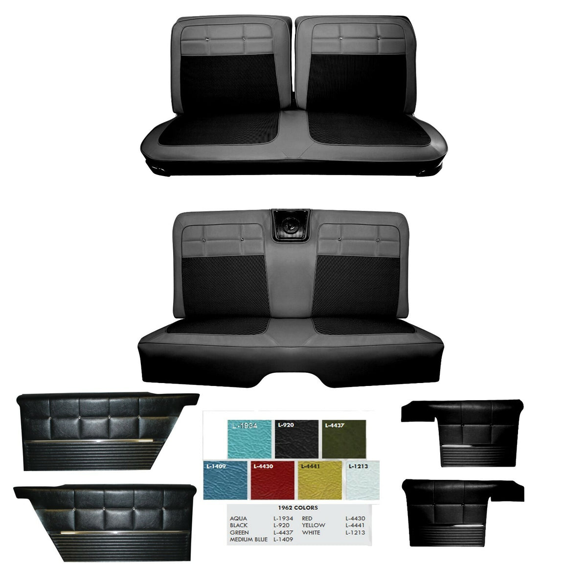 1962 Impala Coupe Complete Standard Interior Kit in Your Choice of Color