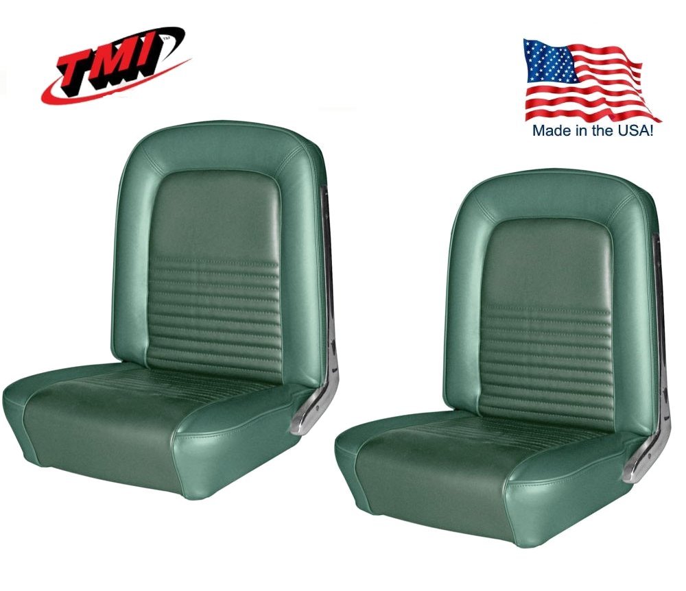1967 Mustang Front & Rear Seat Upholstery- Turquoise by TMI 