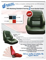 Standard Touring II Fully Assembled Seats  1970 Mustang - Your Choice of Color