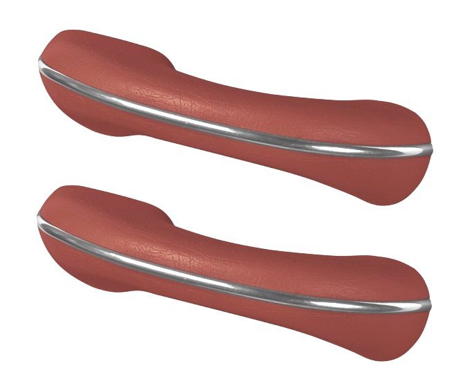 1958-67 Volkswagen VW Bug Arm Rests - For Right and Left Side, Brick Red