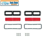 1968 Camaro RS Replacement Tail Light Set, Bezels, Lens, Speed Nuts Right & Left