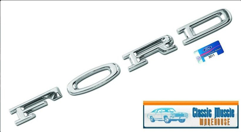 1965 - 1966 Mustang FORD Hood Letter Emblem - Official Ford