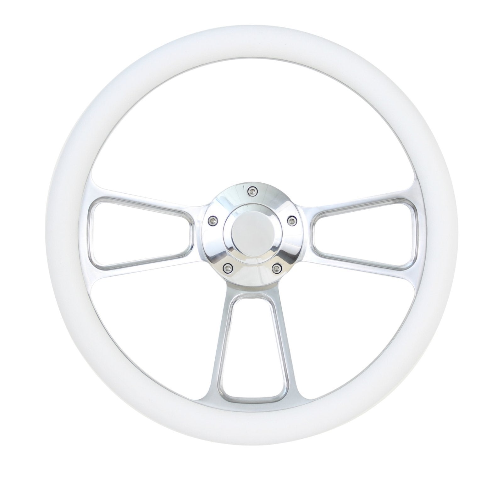 1965 1966 1967 1968 1969 Ford Mustang White Steering Wheel, Horn & Adapter 